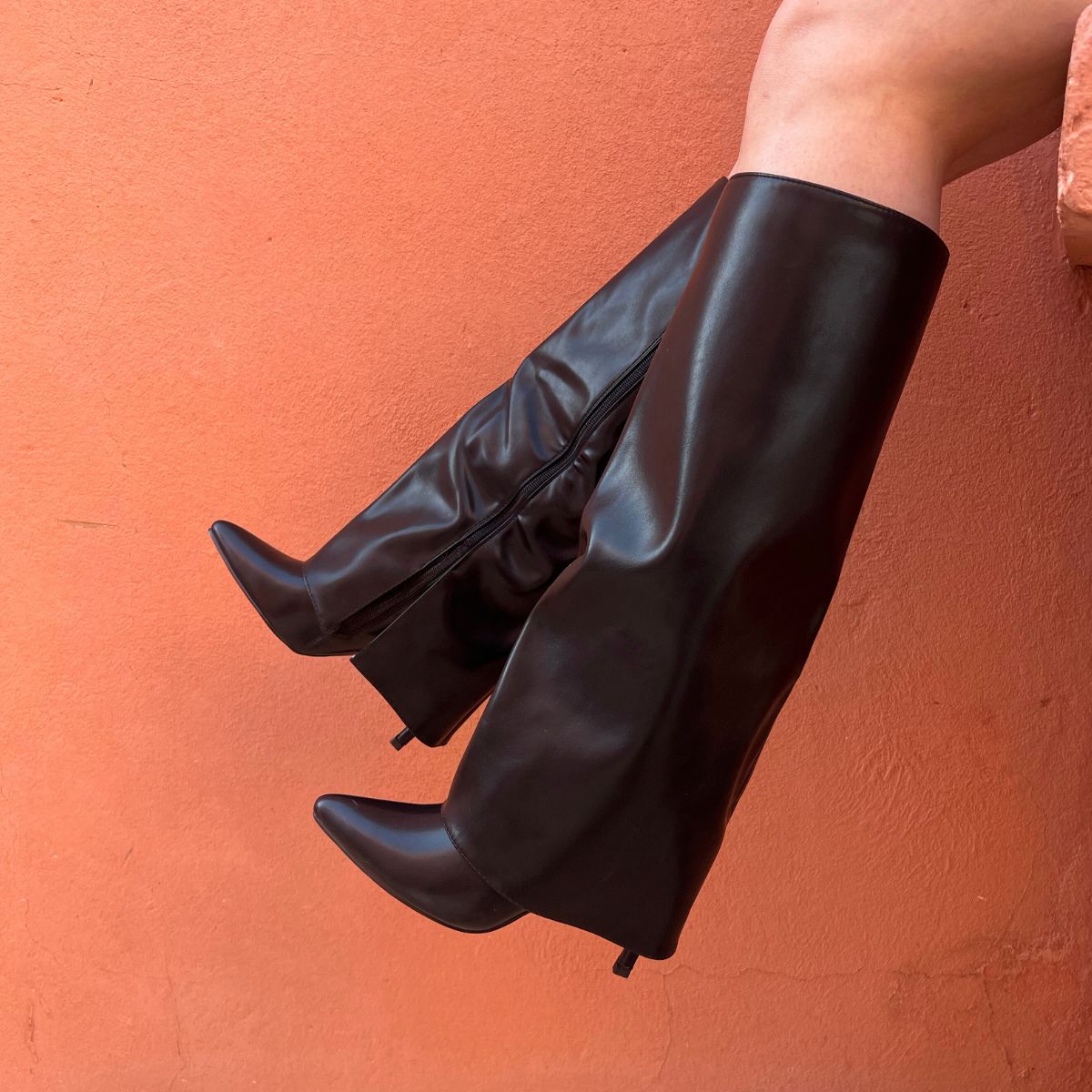 Bottes à talons aiguilles  - Noir