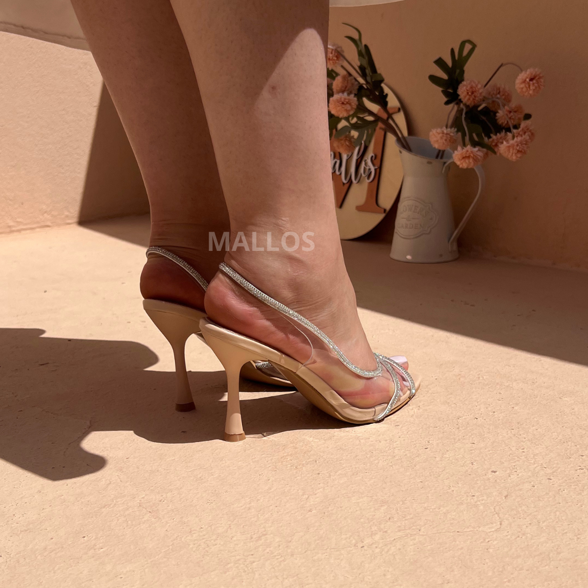 Escarpin ouvert nude