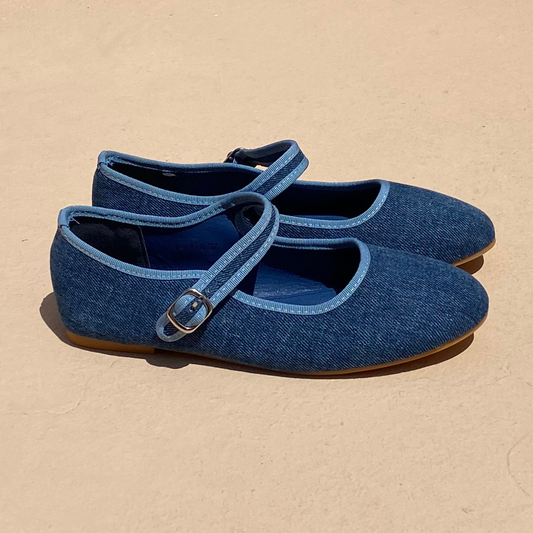 Ballerines en jean - Bleu Jeans