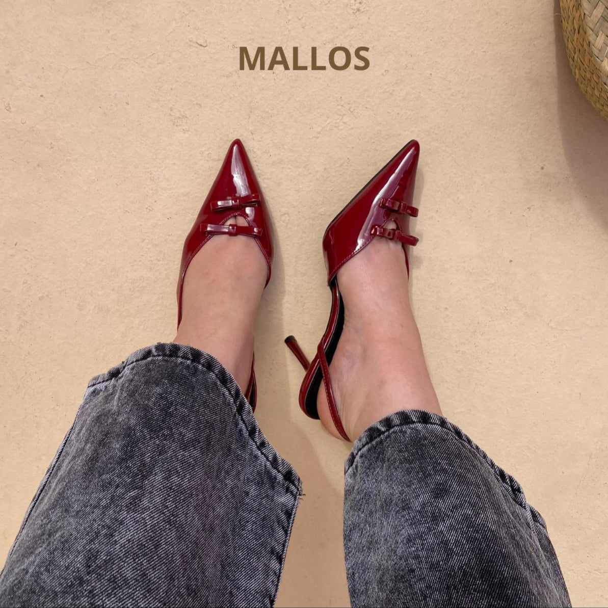 Escarpin ouvert  bordeaux