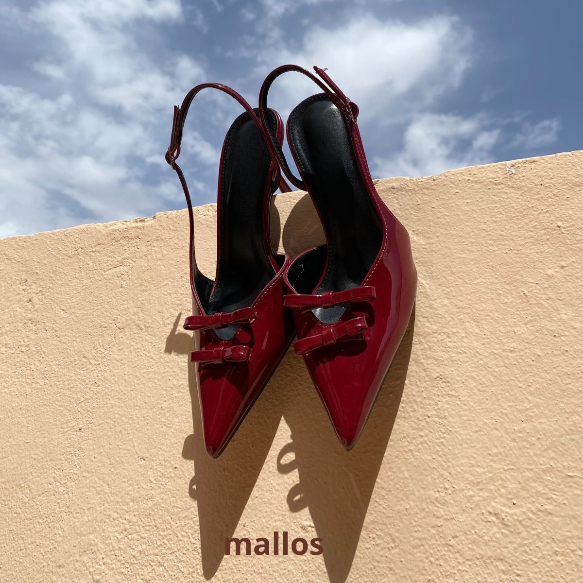 Escarpin ouvert  bordeaux