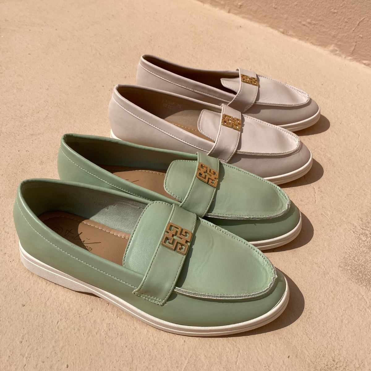 Mocassin à motifs -Beige