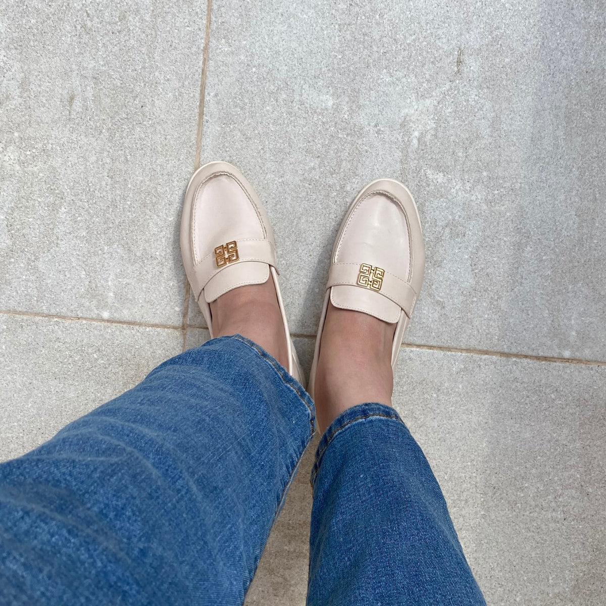 Mocassin à motifs -Beige