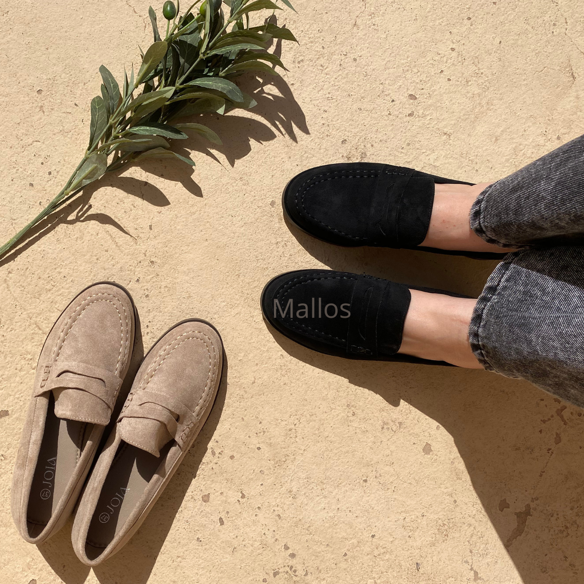 Mocassin en daim - Noir