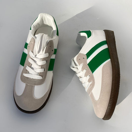 Basket plate Blanc et vert