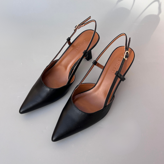 Escarpin ouvert - Noir