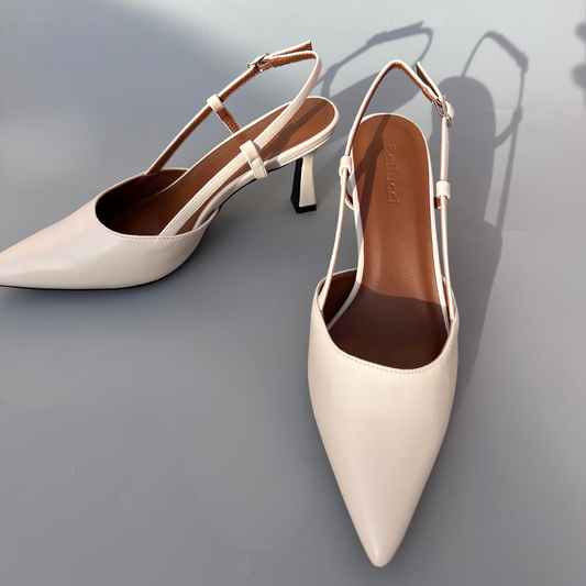 Escarpin ouvert - Ecru