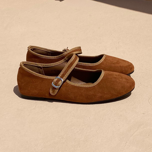 Ballerines en daim - Camel