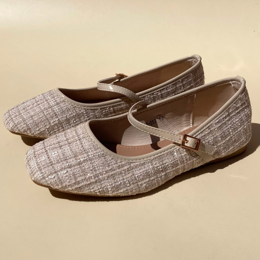 Ballerines tweed - Beige