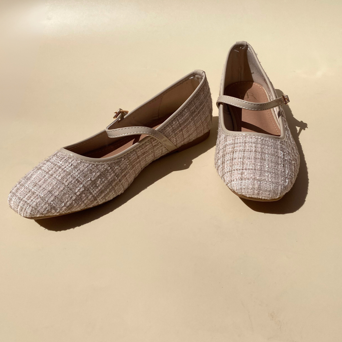 Ballerines tweed - Beige