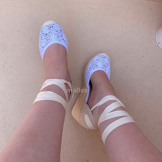 espadrille blanche . espadrille talon . espadrille femme . chaussure femme . chaussure pour femme . chaussure france . espadrille france 